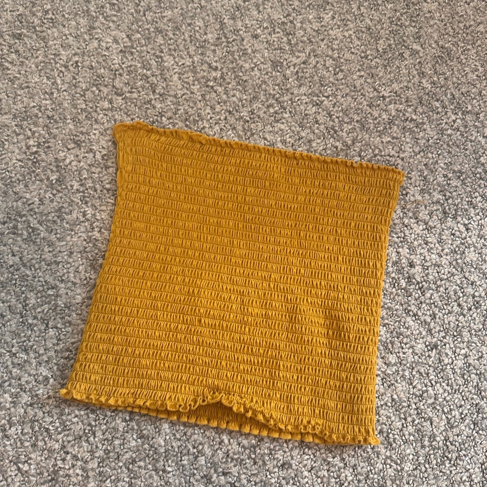 Hot Kiss Mustard Yellow Crop Top